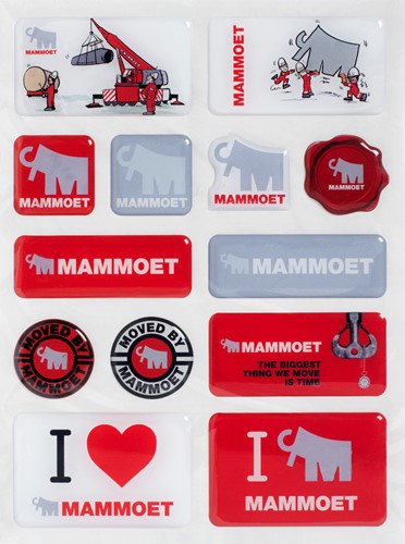 Mammoet 3D stickers 